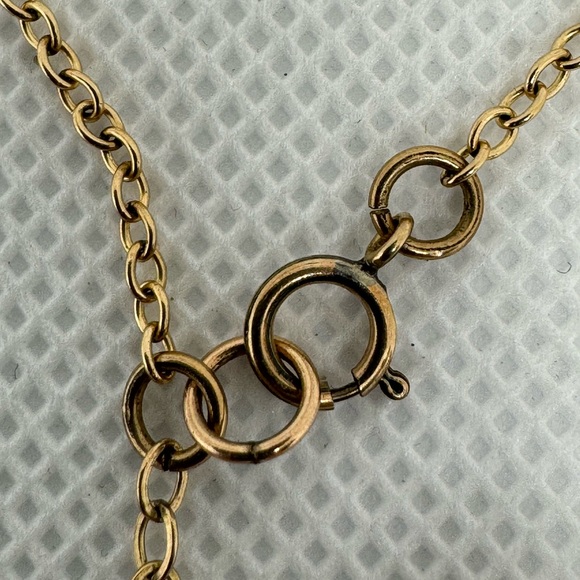 Janna Connor Gold Filled Wire Wrapped Blue Stone Necklace 1/20 14k Designer 18" - Picture 3 of 5